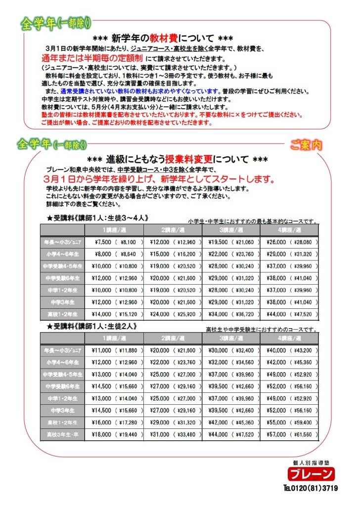3月ブレーンカレンダー裏